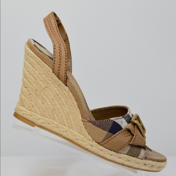 Burberry Nova Check Espadrille Sandals 👡 🇮🇹 - Picture 2 of 8